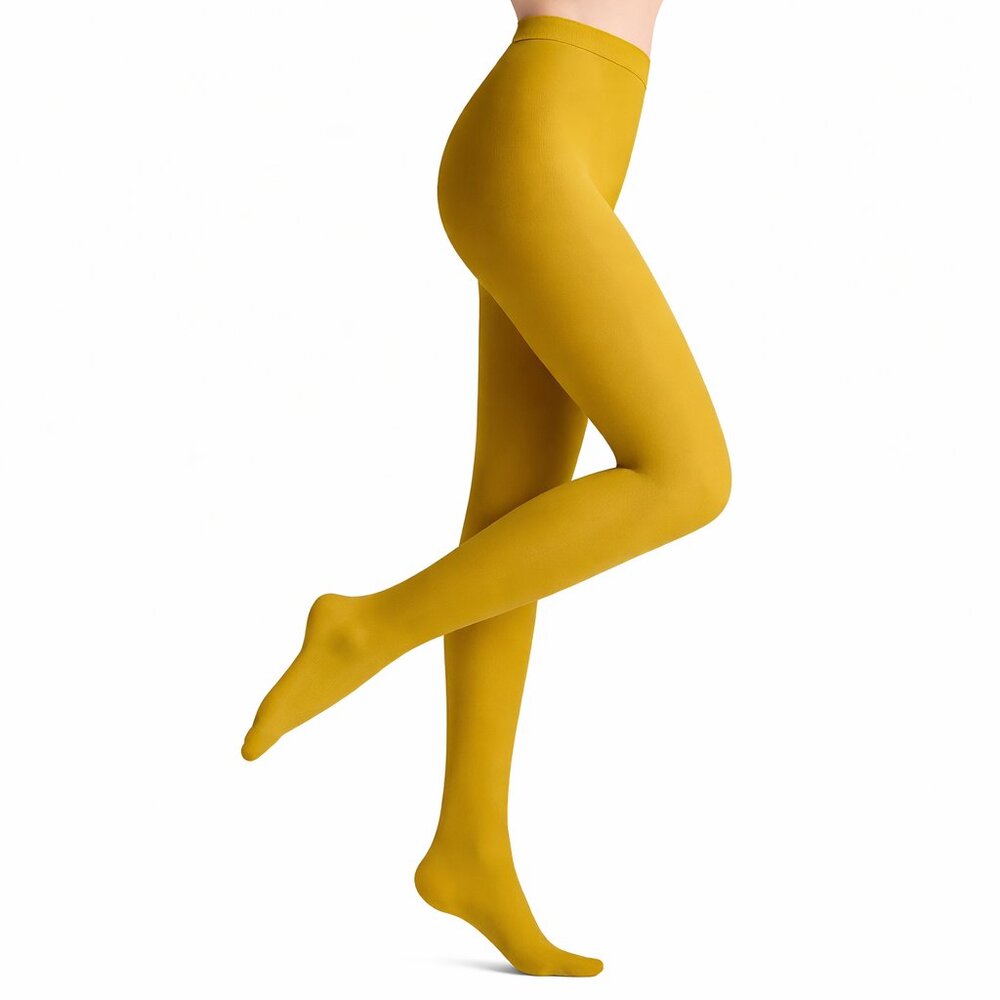 Women’s 50 Denier Footed Tights Neon Green Made in Italy | XS S L